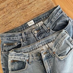 2 Pairs of Vintage CK Calvin Klein Jeans Size 4/8